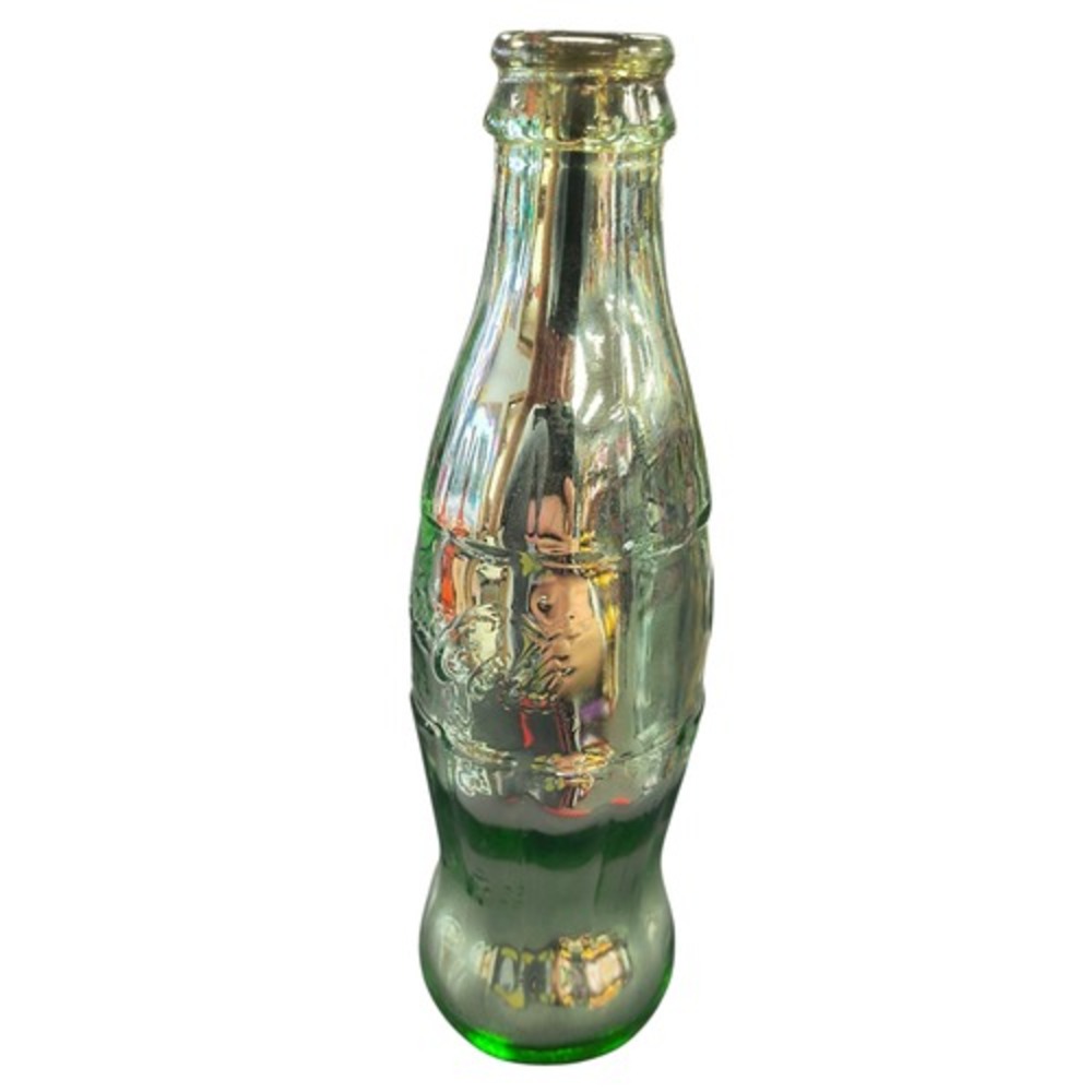 Coca Cola Charlotte NC Chrome Glass Bottle